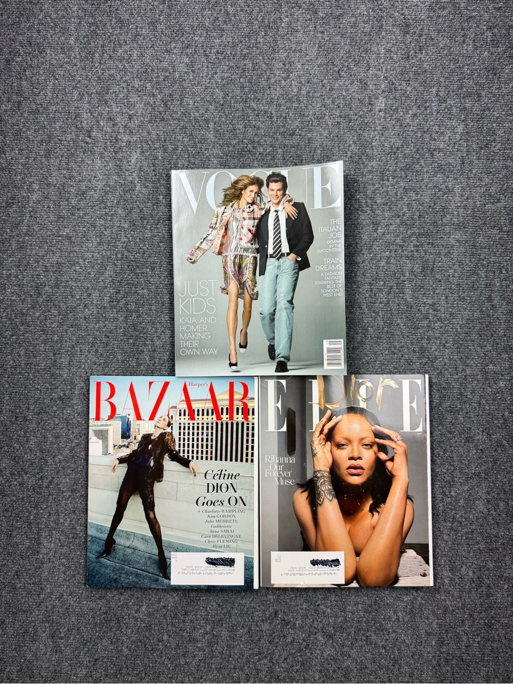 Lot of 3 New Fashion Magazines Vogue Harpers Bazaar Elle September 2026